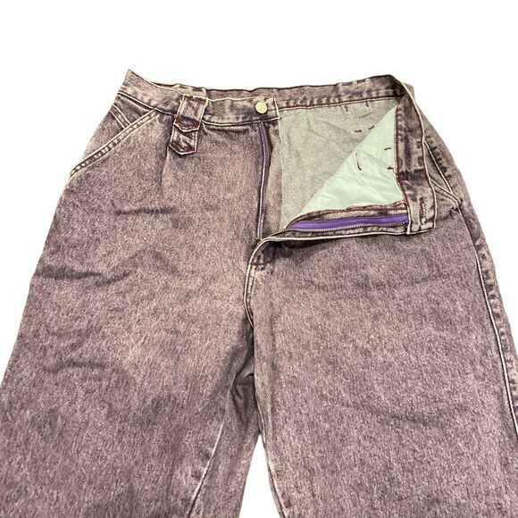 Vtg Roper Bareback High Rise Stonewash‎ Purple Denim Mom Jeans Women's Sz 15 16 - Picture 2 of 8